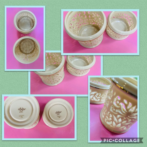 Lenox Other - •Set of Lenox Porcelain Votive Candleholders•